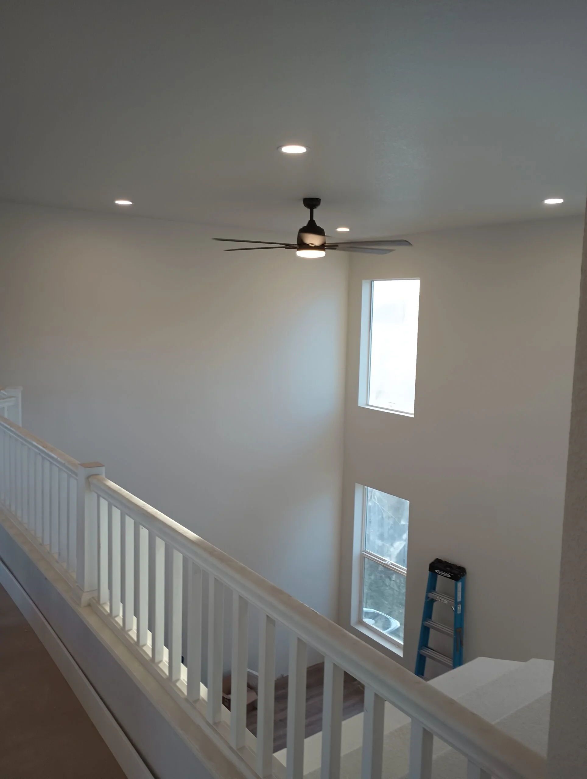 Ceiling fan installation and wiring
